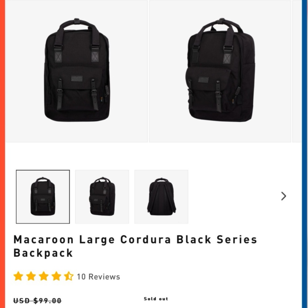 Doughnut Macaroon Large Cordura Black Series Backpack